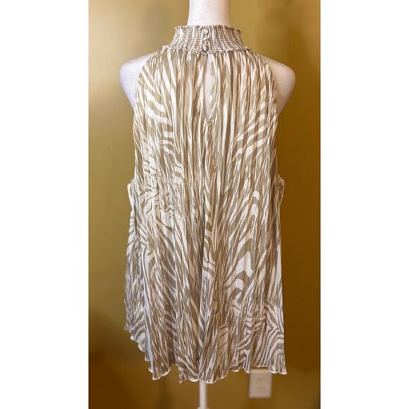 The Limited Zebra Print Halter Top - Tan/White - Size 1X - NWT - Picture 5 of 6